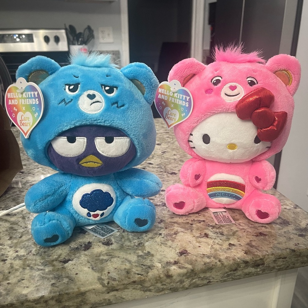 Hello Kitty x Care Bear plush set
